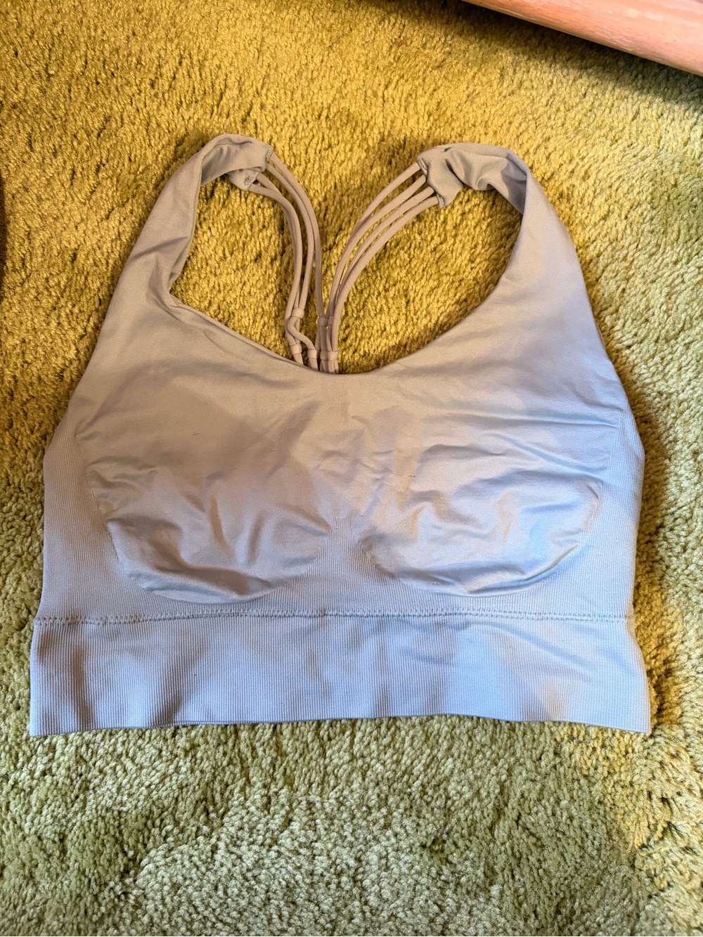 Light green or sage Strappy-Back Seamless Bralette
